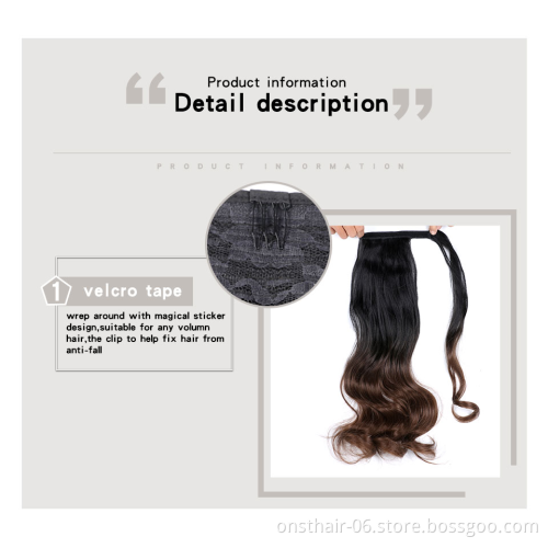 Onst Ponytail Straight Long In synthetic Hair Ponytails 613 Wrap Around Clip In Ponytail Hair Extensions Pony Tail Fake Hair